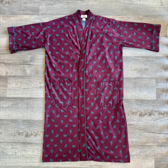 Vintage Bill Blass Paisley Belted Robe (size ONE SIZE) - Picture 6 of 12